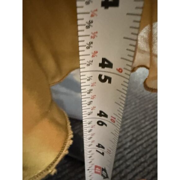 Cache Gold Silk Satin Halter Dress Size 2 NWT Vintage Glam Ruched Ruffle Gown - Picture 13 of 16